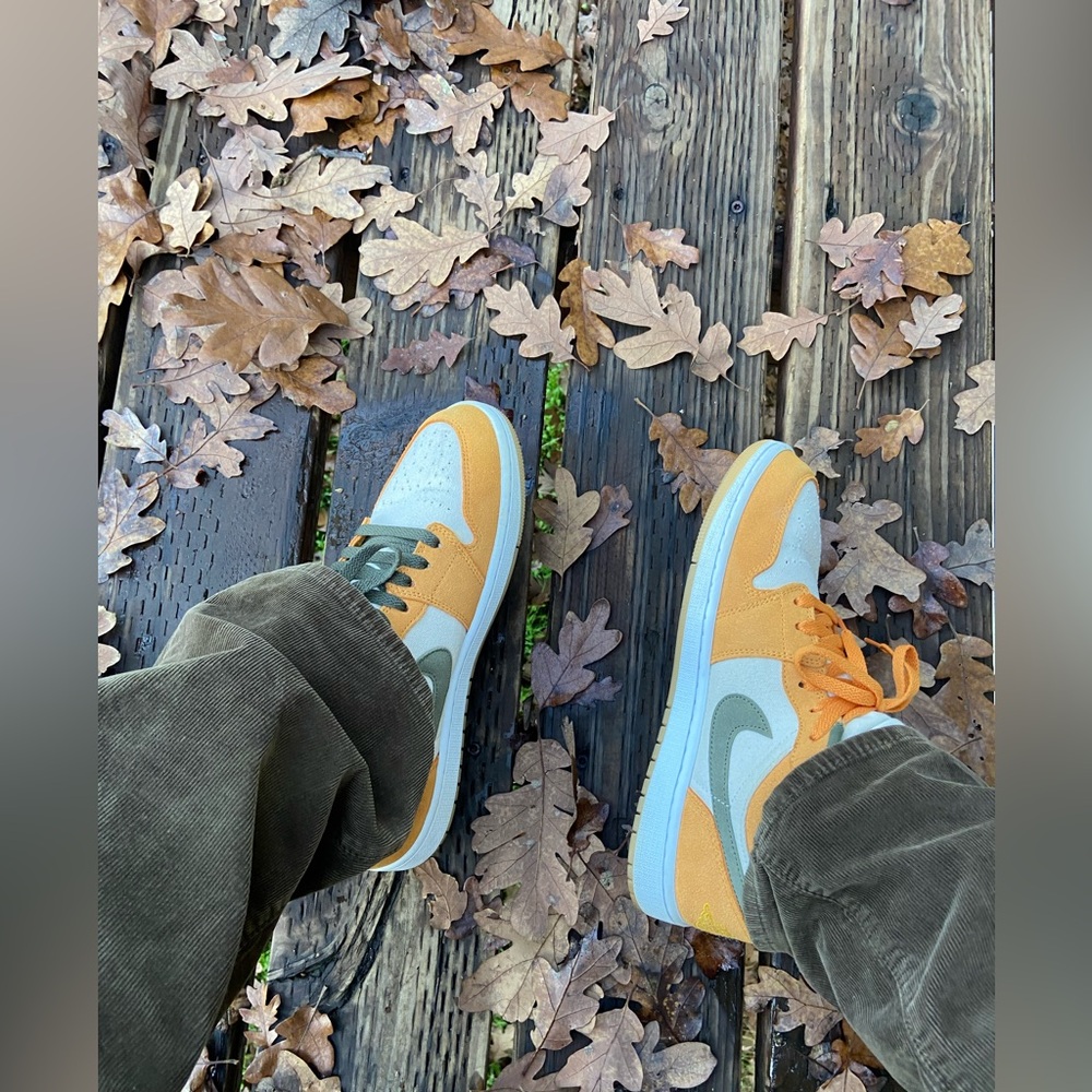 Jordan Sneakers in Orange and Green